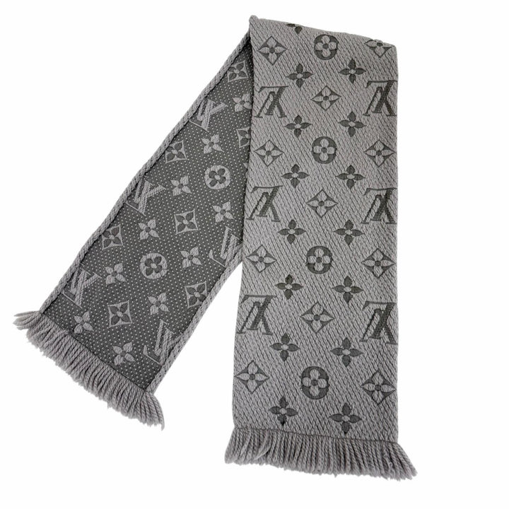Very Good LOUIS VUITTON Scarf Escharpe Logomania Monogram wool mens M74742