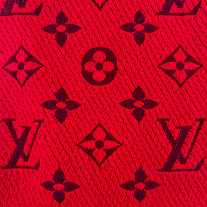Excellent LOUIS VUITTON Scarf Esharp Logomania wool Women M72432