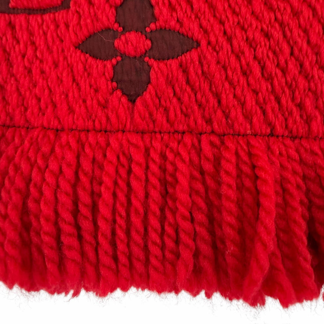 Excellent LOUIS VUITTON Scarf Esharp Logomania wool Women M72432