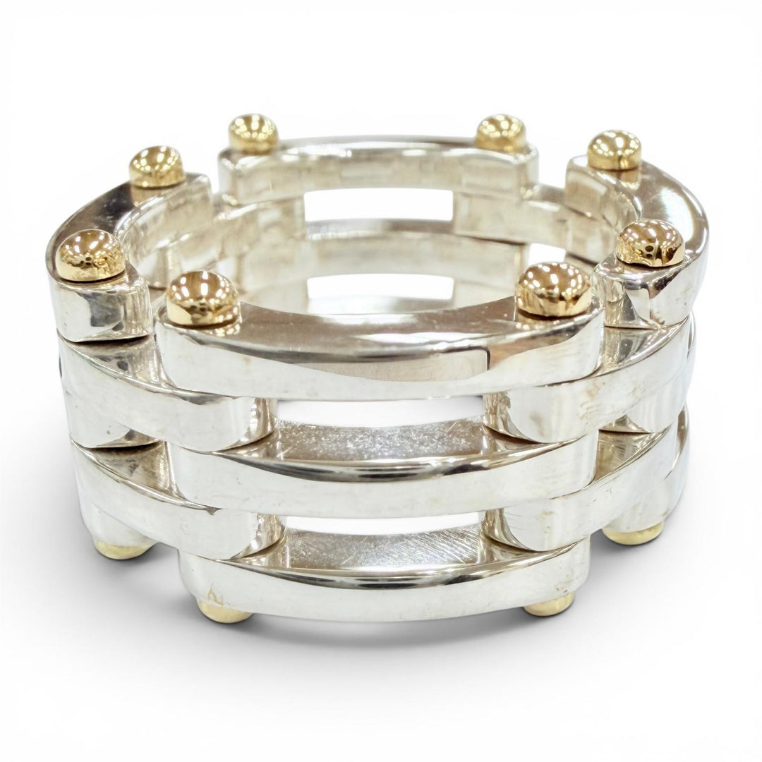 Great TIFFANY&Co. Ring ring Gate Link Ring combination Silver 925 Women