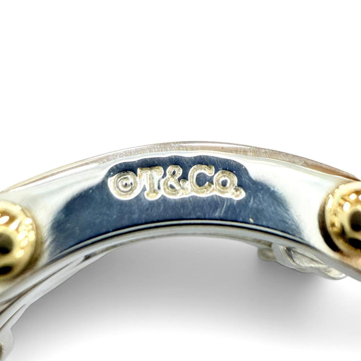 Great TIFFANY&Co. Ring ring Gate Link Ring combination Silver 925 Women