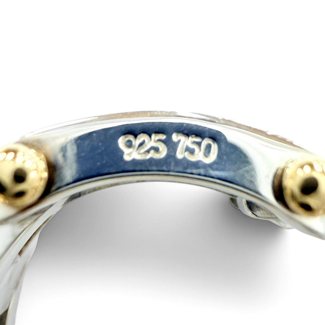 Great TIFFANY&Co. Ring ring Gate Link Ring combination Silver 925 Women