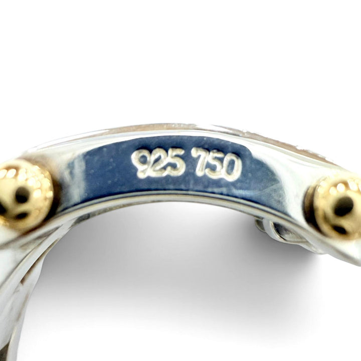 Great TIFFANY&Co. Ring ring Gate Link Ring combination Silver 925 Women