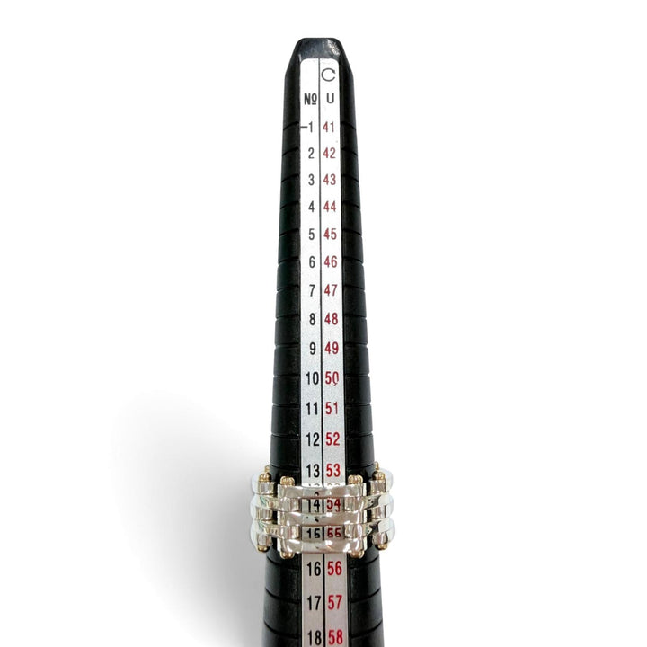 Great TIFFANY&Co. Ring ring Gate Link Ring combination Silver 925 Women