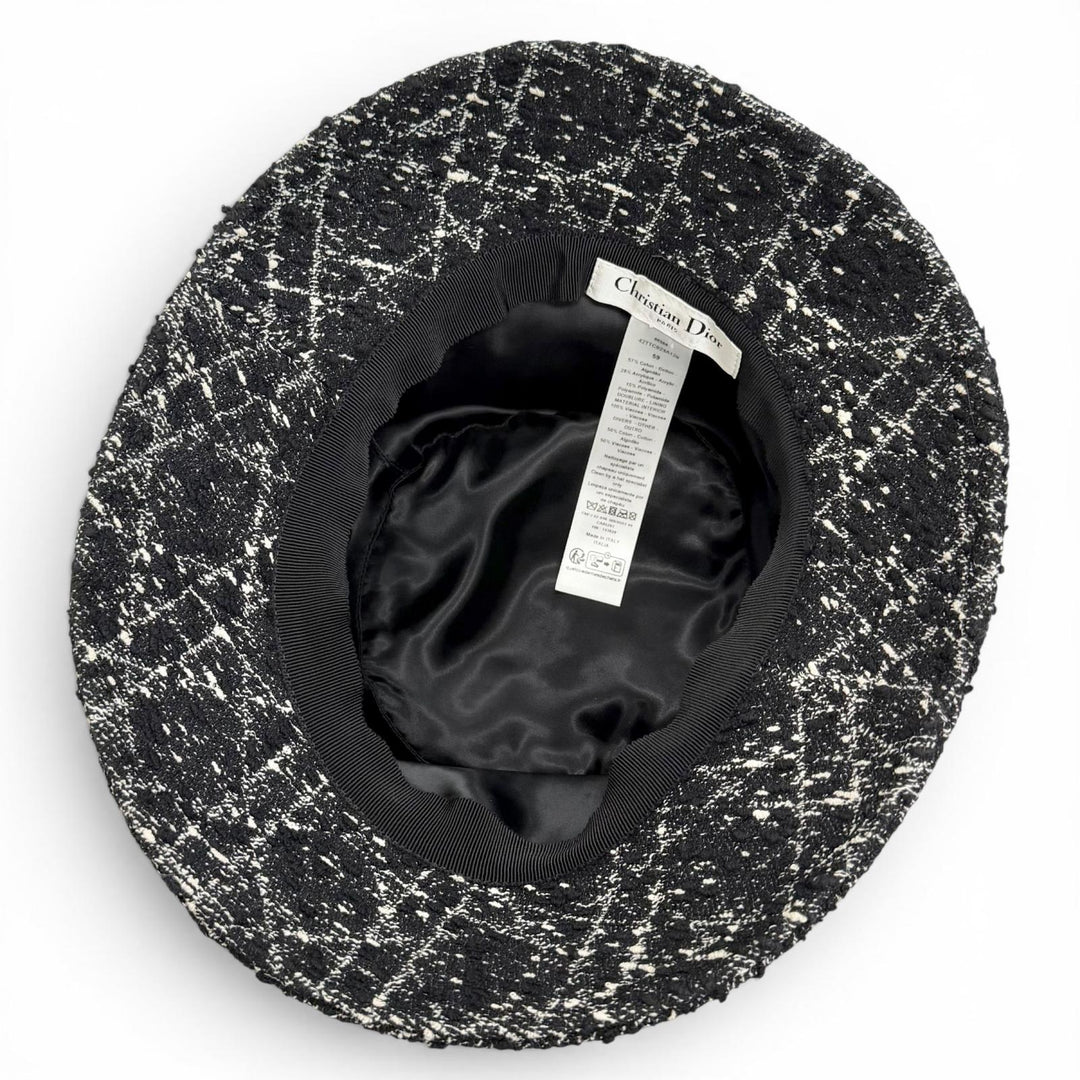 Great Christian Dior TEDDY-D Bob Hat Macro Cannage Bucket Hat black 42TTC923A129