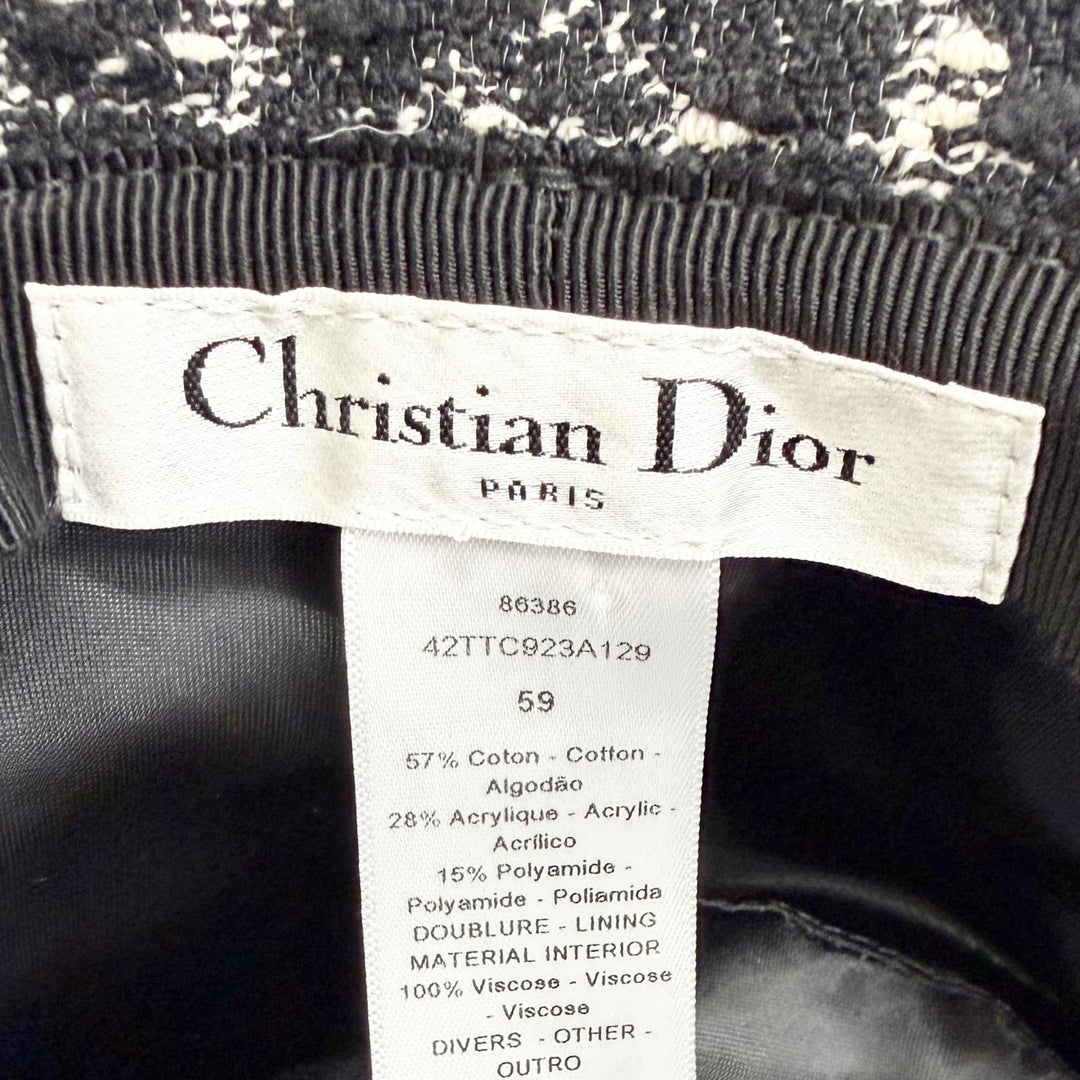 Great Christian Dior TEDDY-D Bob Hat Macro Cannage Bucket Hat black 42TTC923A129