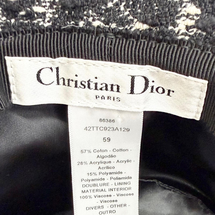 Great Christian Dior TEDDY-D Bob Hat Macro Cannage Bucket Hat black 42TTC923A129
