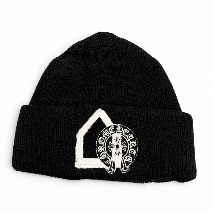 Great CHROME HEARTS Dover Street Market Knit cap black wool mens