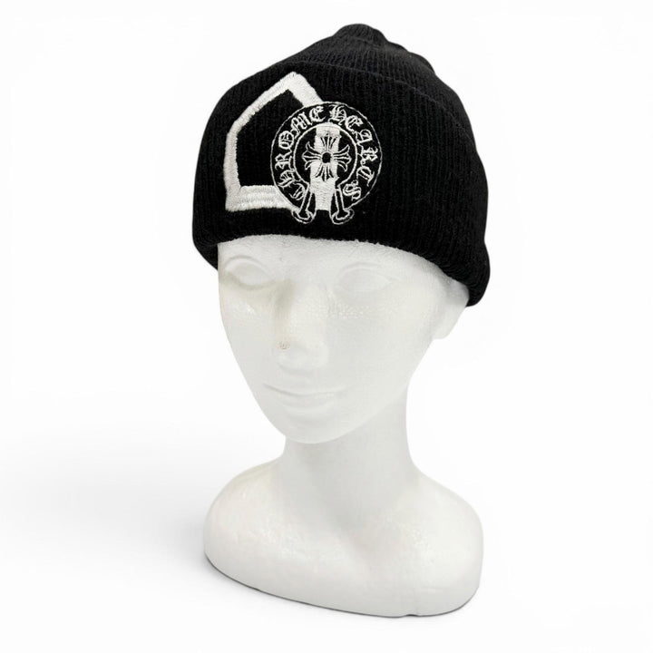 Great CHROME HEARTS Dover Street Market Knit cap black wool mens