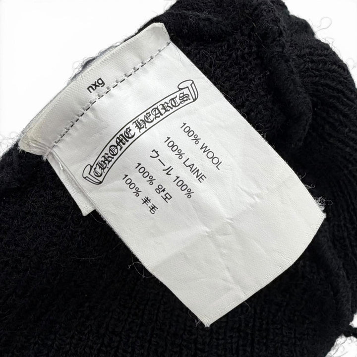 Great CHROME HEARTS Dover Street Market Knit cap black wool mens
