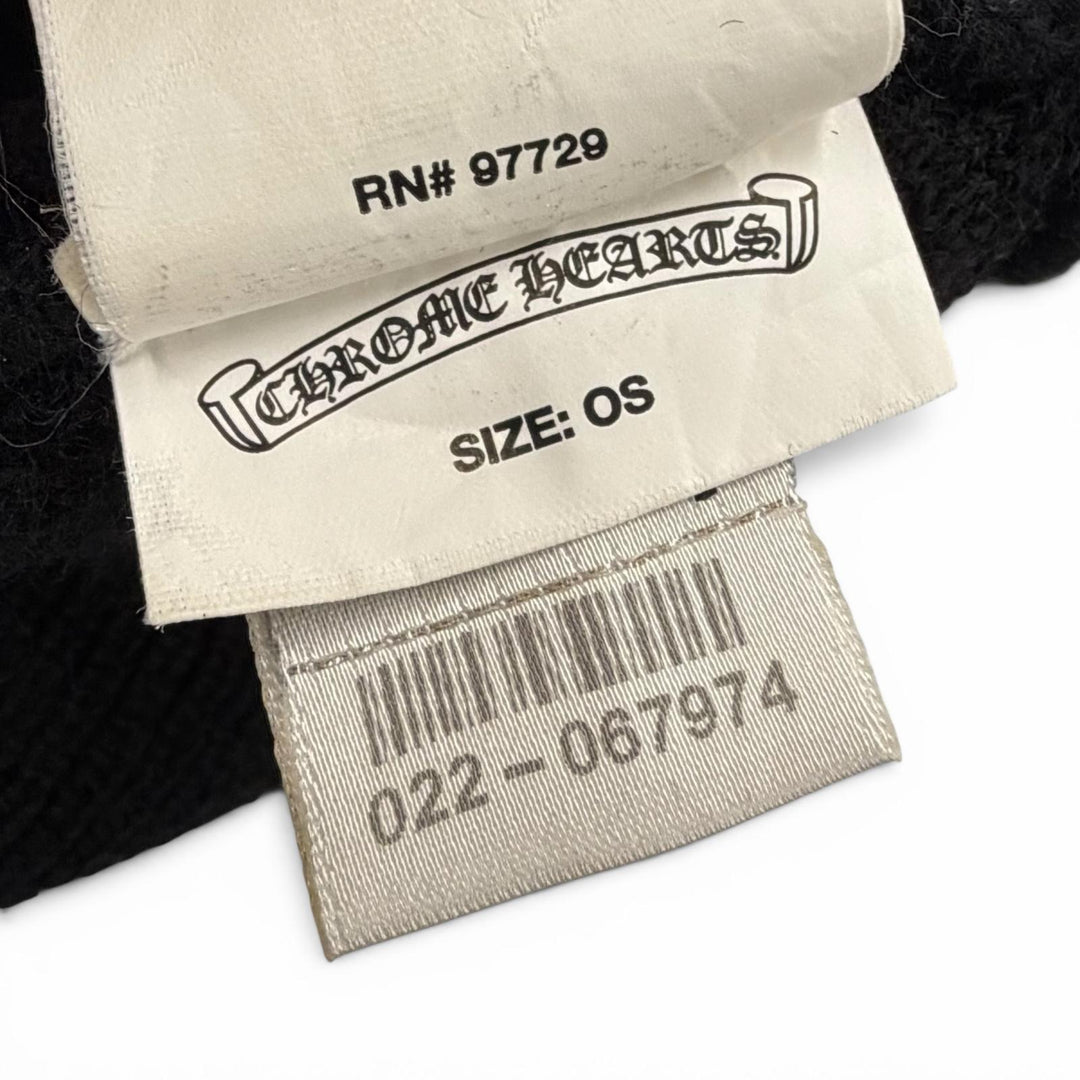 Great CHROME HEARTS Dover Street Market Knit cap black wool mens