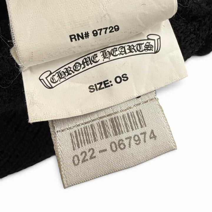 Great CHROME HEARTS Dover Street Market Knit cap black wool mens