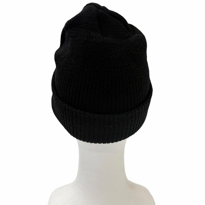 Great CHROME HEARTS Knit cap Horseshoe CH Plus Embroidery Beanie black wool mens