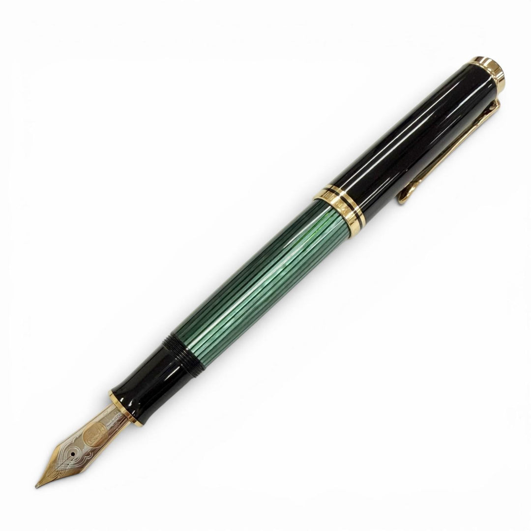 Excellent PERIKAN fountain pen Souverene M1000 Green Stripe green 18K mens