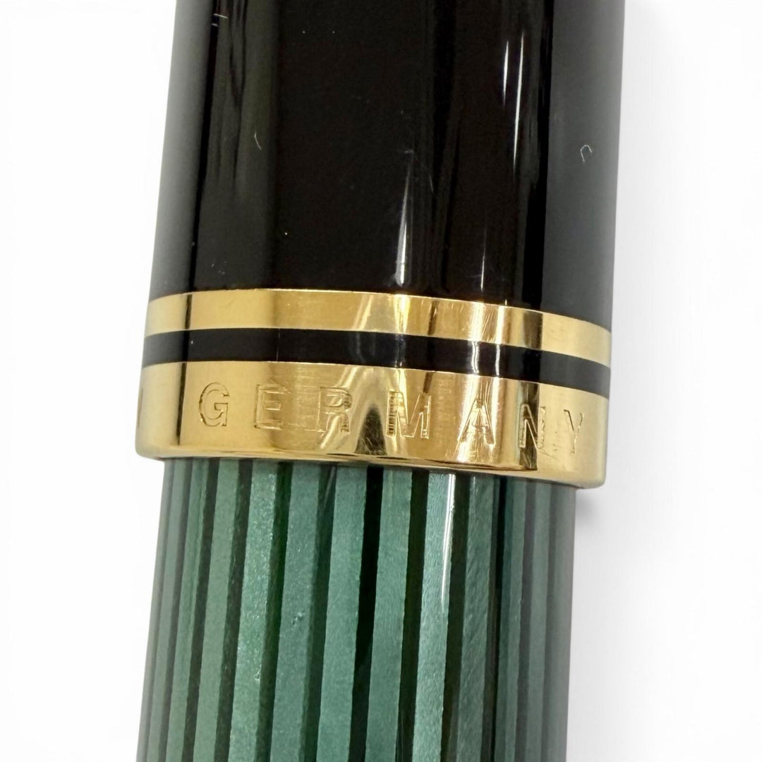 Excellent PERIKAN fountain pen Souverene M1000 Green Stripe green 18K mens