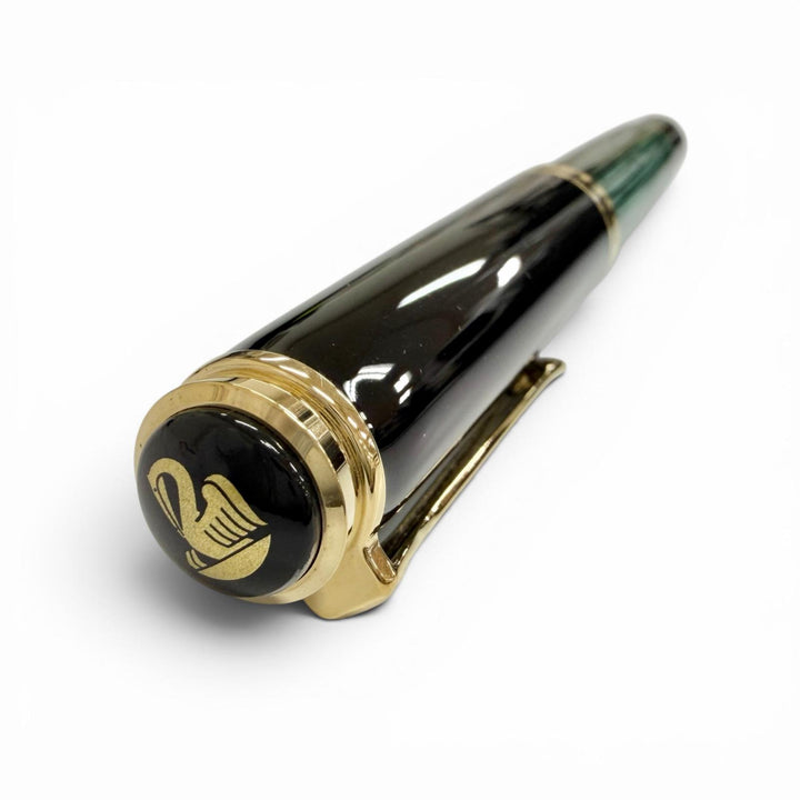Excellent PERIKAN fountain pen Souverene M1000 Green Stripe green 18K mens