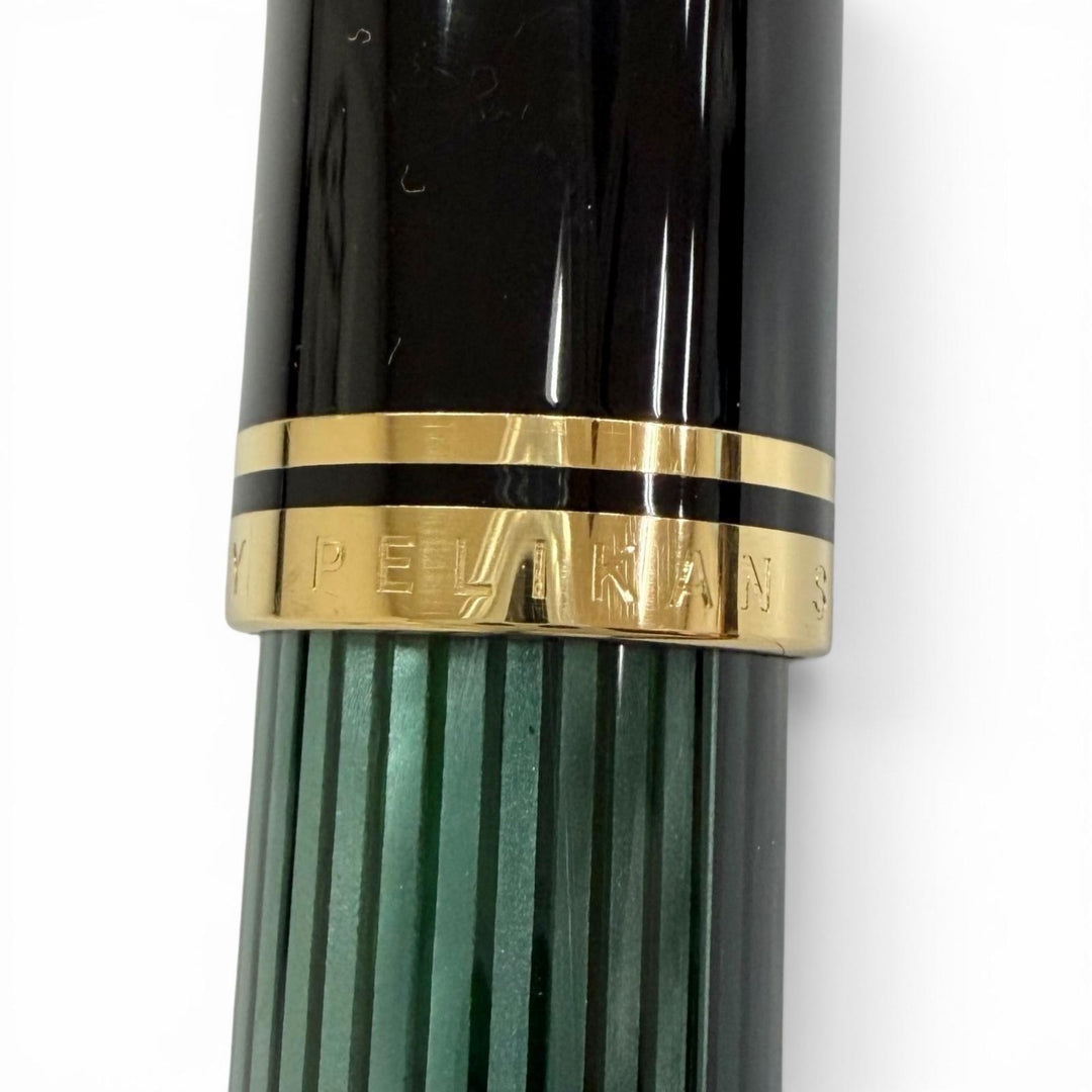 Excellent PERIKAN fountain pen Souverene M1000 Green Stripe green 18K mens
