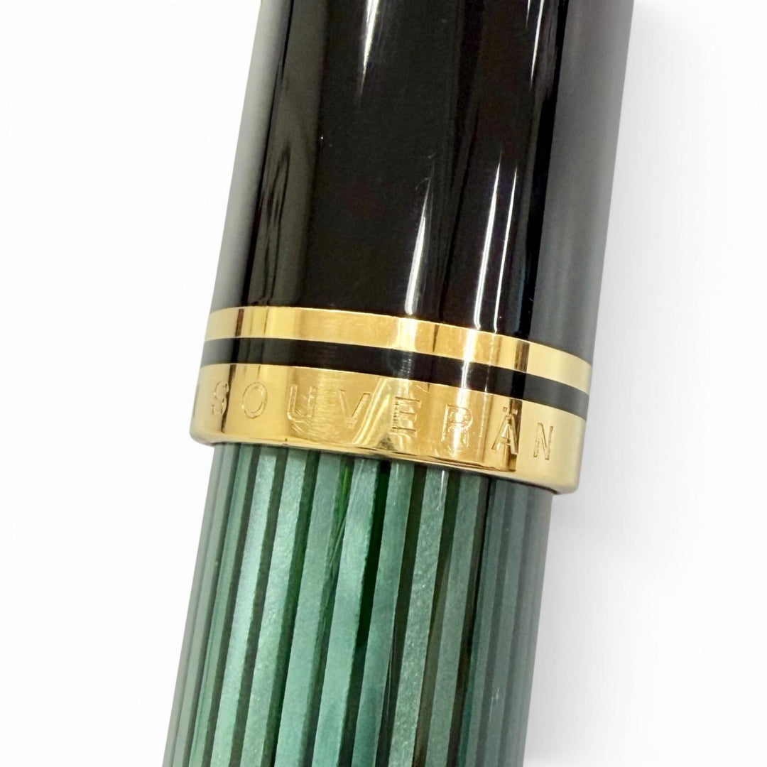 Excellent PERIKAN fountain pen Souverene M1000 Green Stripe green 18K mens