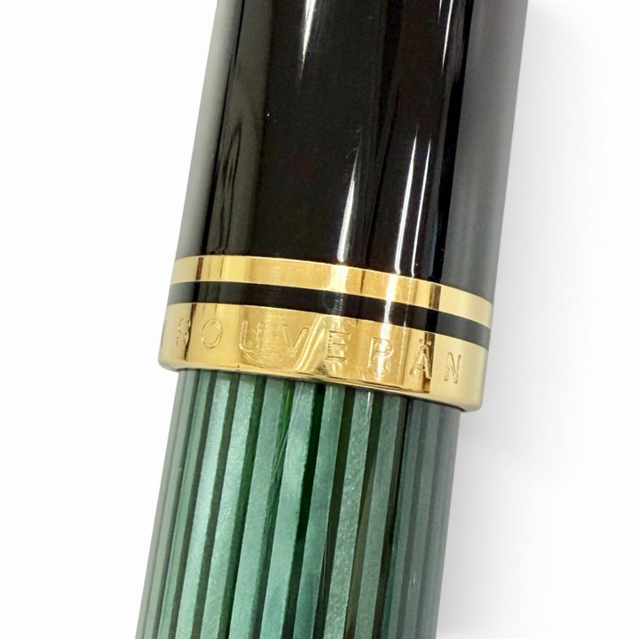 Excellent PERIKAN fountain pen Souverene M1000 Green Stripe green 18K mens