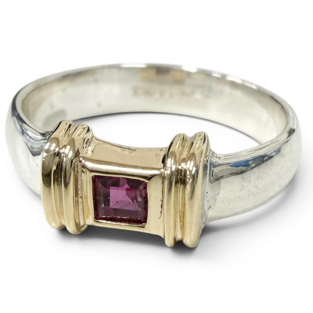 Great TIFFANY&Co. Ring ring Stacking Band Combo 1P Ruby Silver SV925 Women