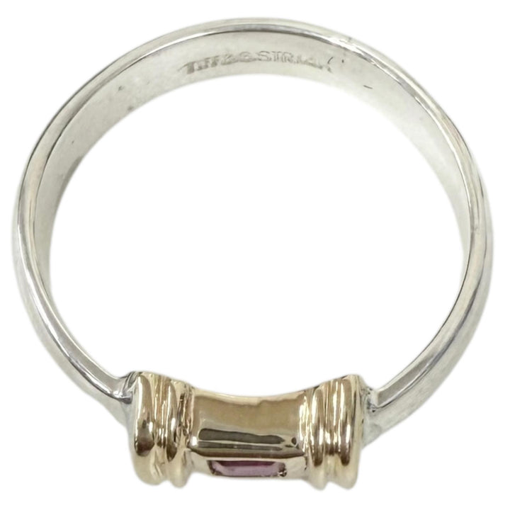 Great TIFFANY&Co. Ring ring Stacking Band Combo 1P Ruby Silver SV925 Women