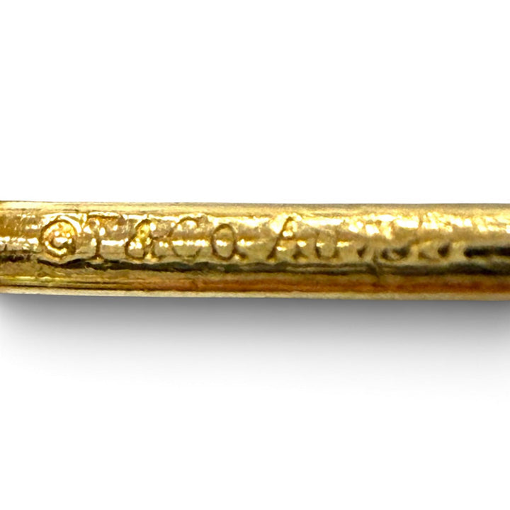 Excellent TIFFANY&Co. Pierce T TWO Circle Purchased in March 2021 Yellow Gold