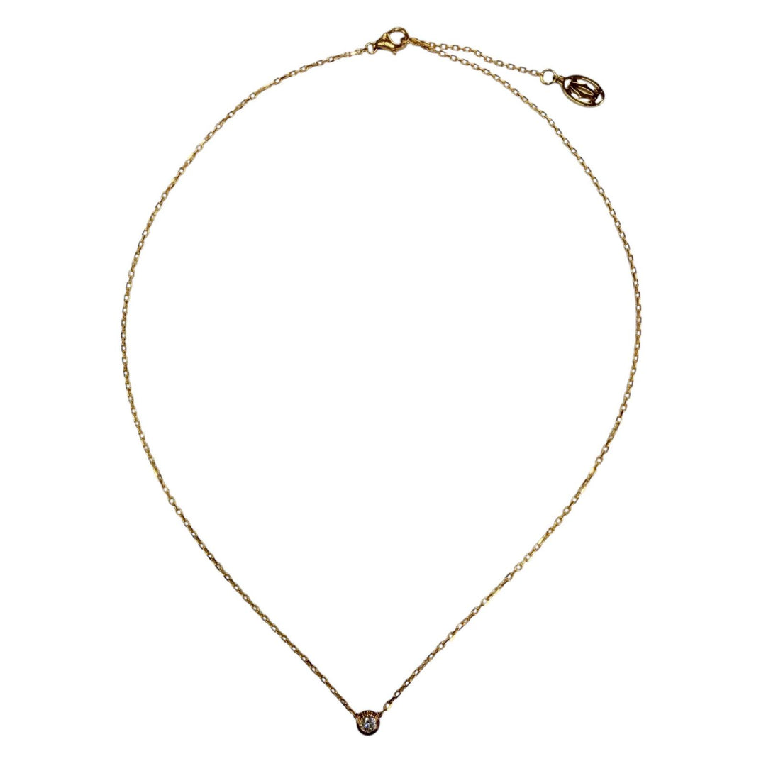 Excellent Cartier Necklace Amour SM Diamond Necklace Purchased Yellow Gold AU750