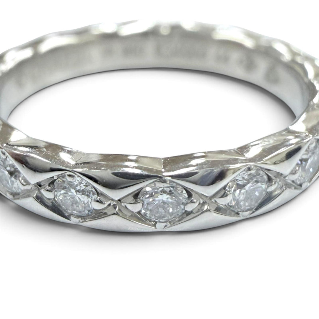 Excellent CHANEL Coco Crush 5P Diamond Ring with Certificate, June 2021 Platinum