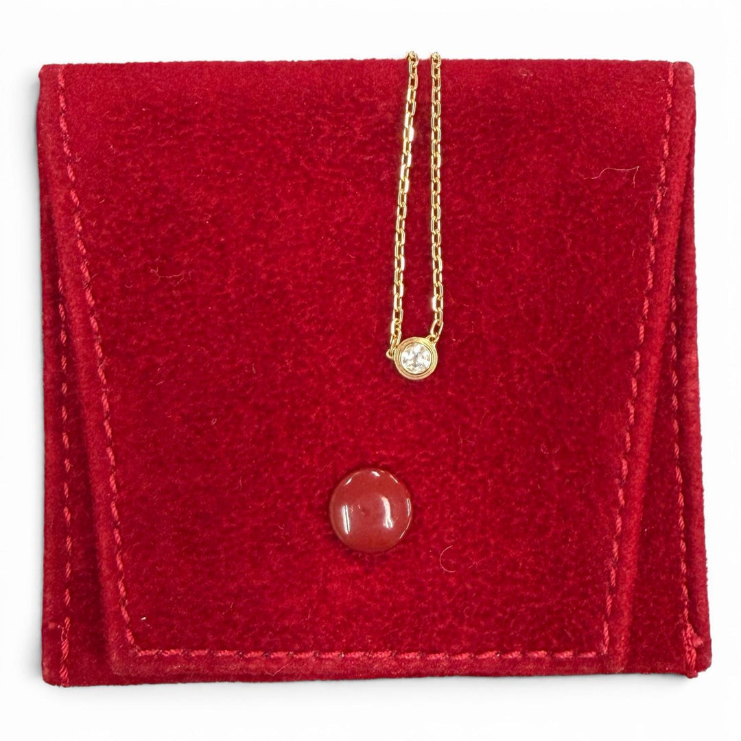 Great Cartier Necklace Damour SM 16.3"" Pink gold AU750 Women