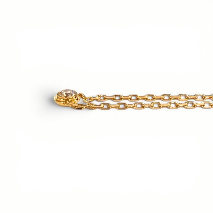Great Cartier Necklace Damour SM 16.3"" Pink gold AU750 Women