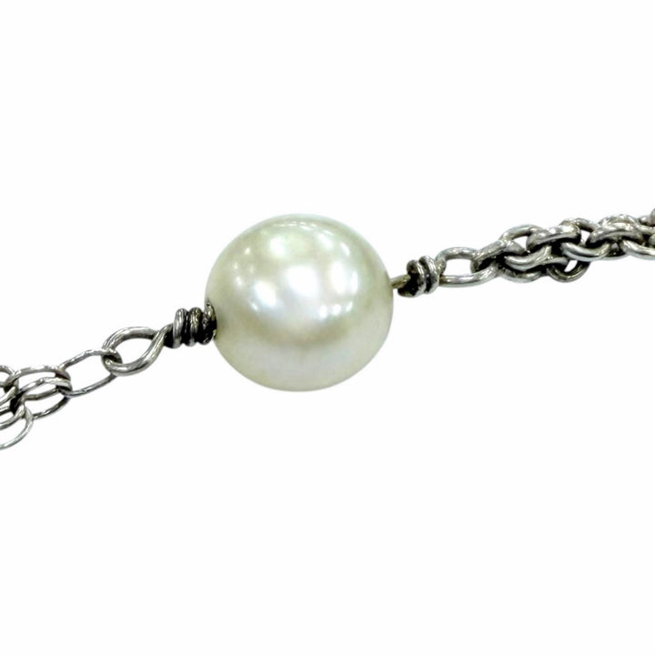 Great TIFFANY&Co. Necklace Mesh Tassel Pendant Silver 925 Women