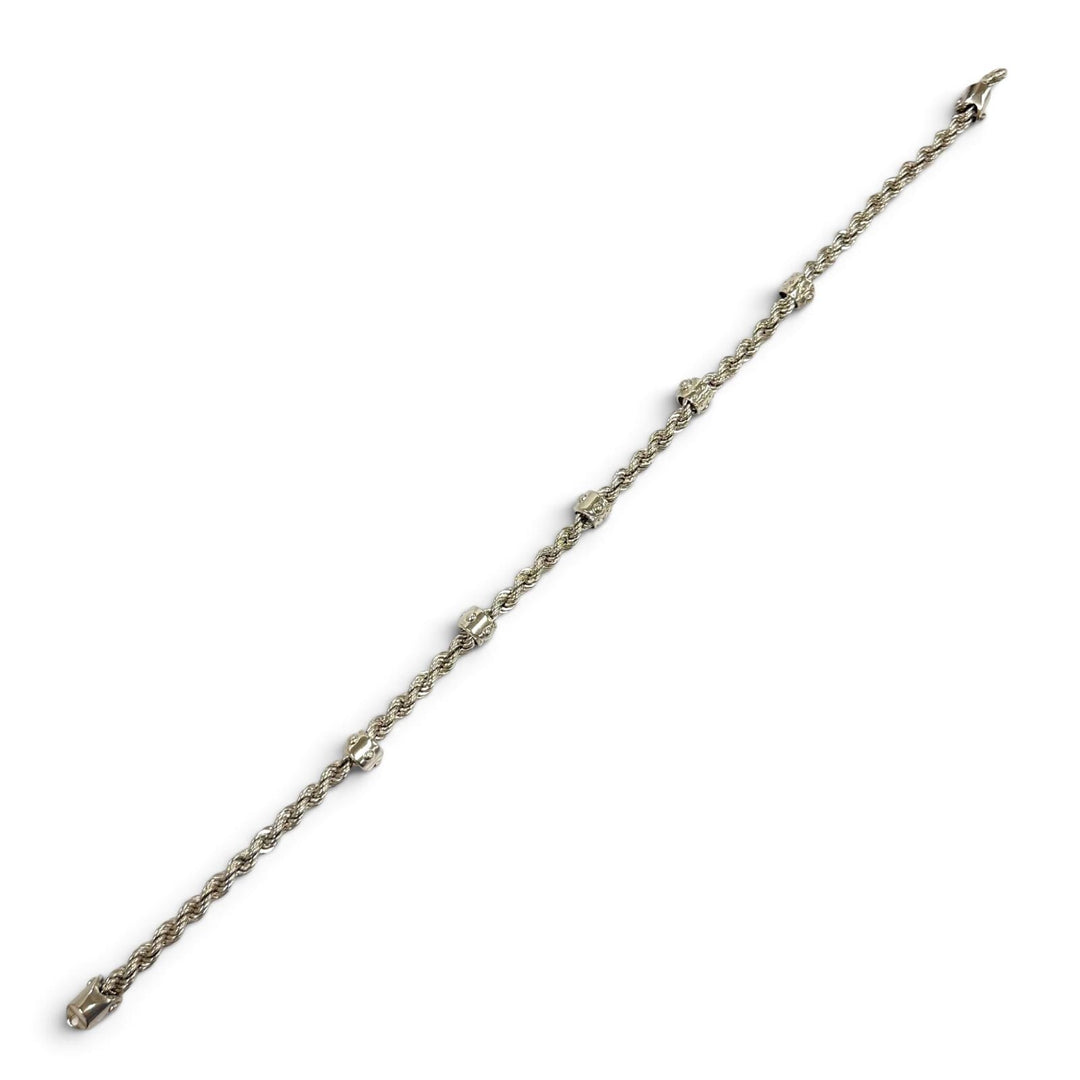 Great LOUIS VUITTON Necklace Necklace LV Rope Monogram Silver mens M01748