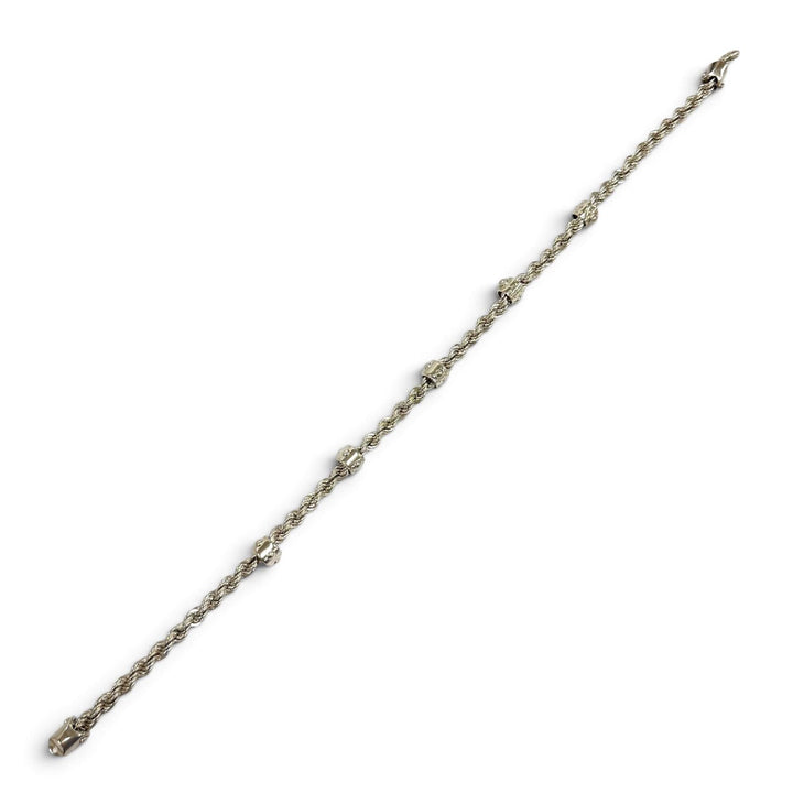Great LOUIS VUITTON Necklace Necklace LV Rope Monogram Silver mens M01748