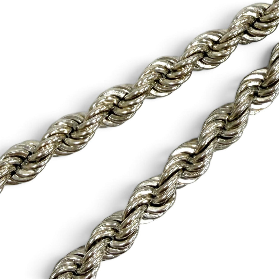 Great LOUIS VUITTON Necklace Necklace LV Rope Monogram Silver mens M01748