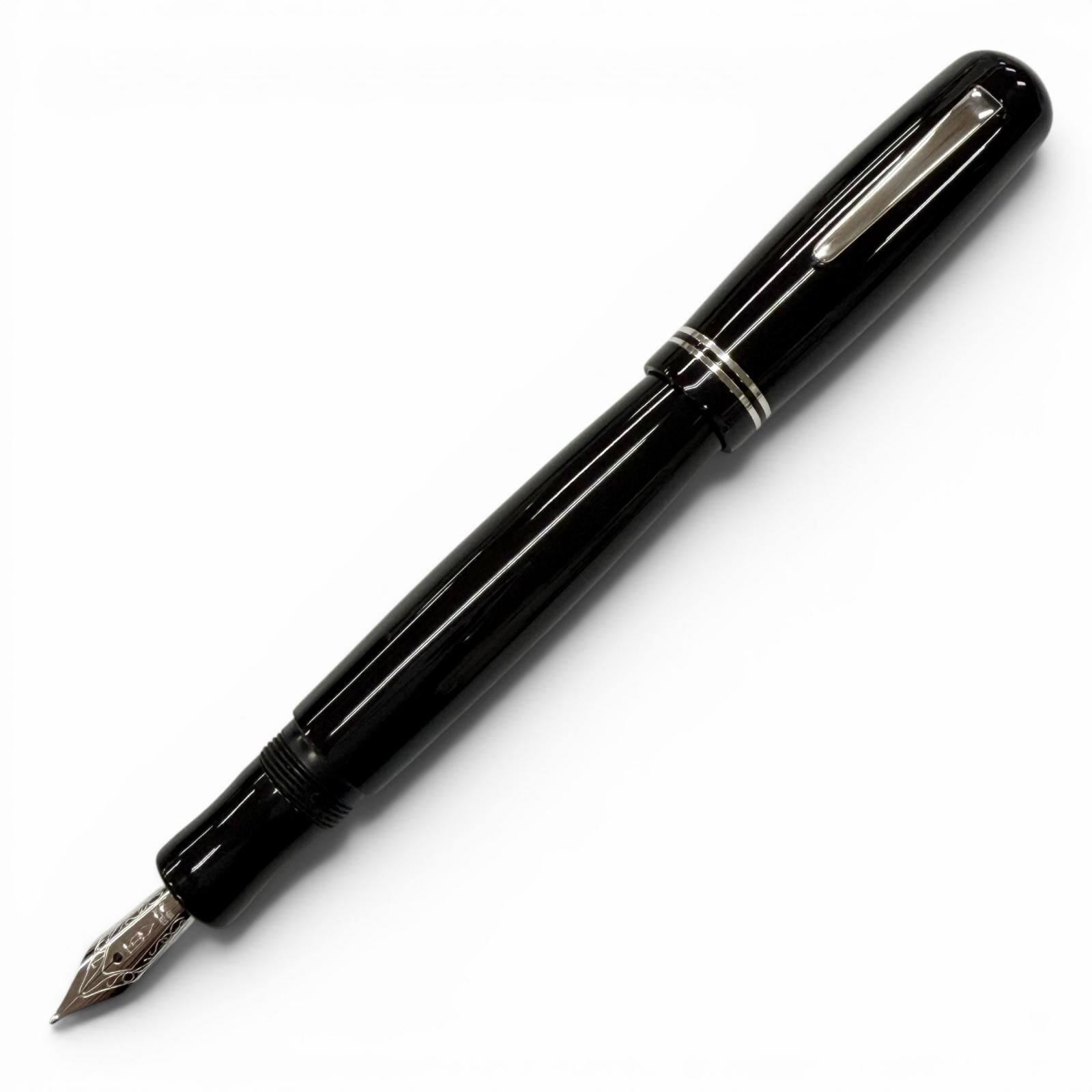 Excellent DELTA fountain pen black 18K mens 366 – caro-japan