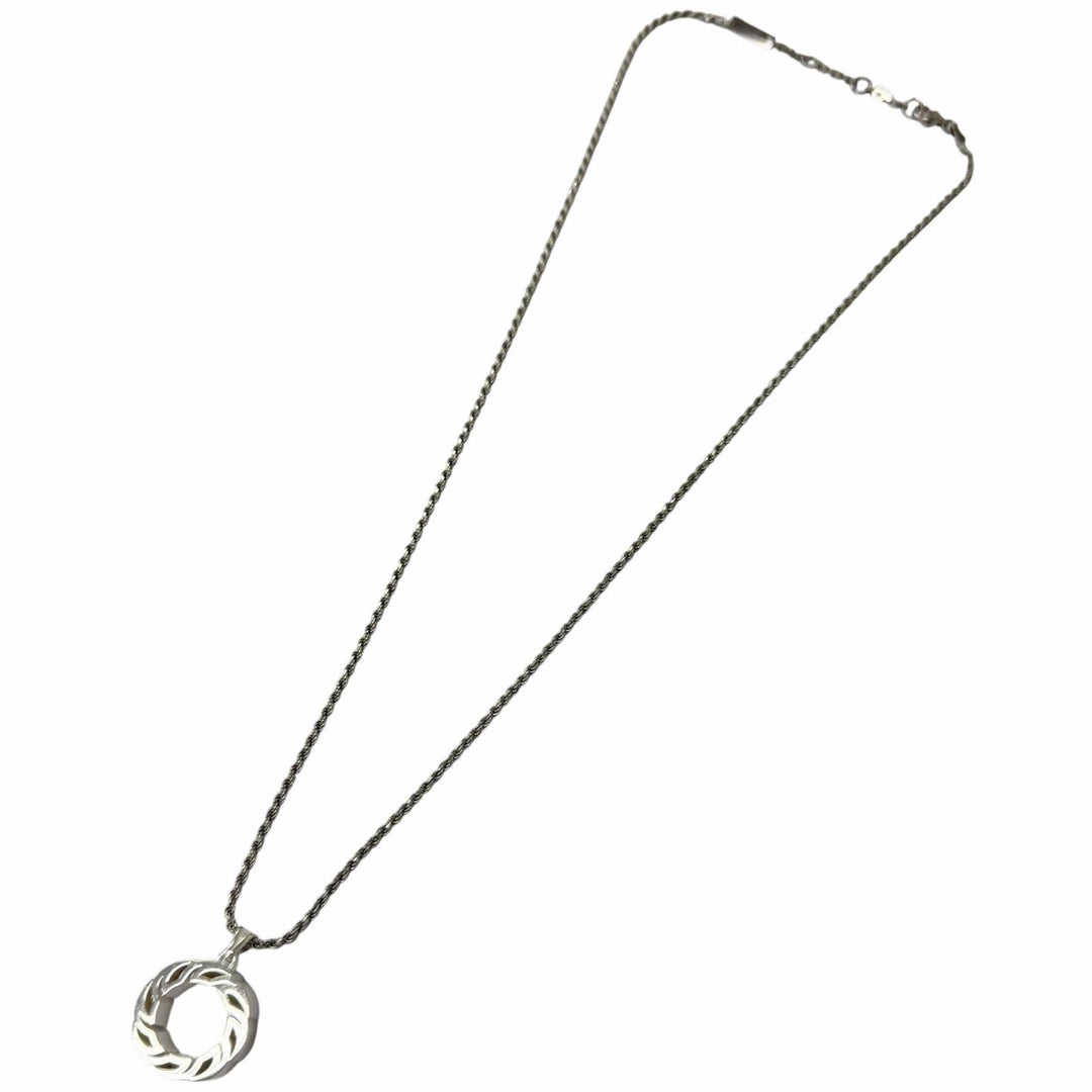 Great BOTTEGAVENETA Necklace Ring motif pendant Silver AG925 mens