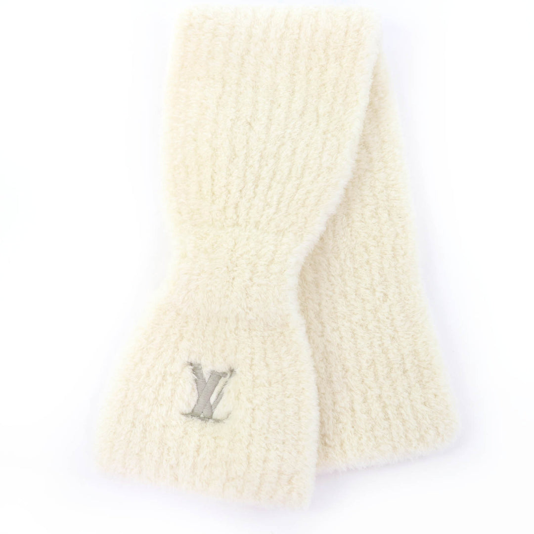 Great LOUIS VUITTON Scarf Muffler Only LV Mini Confidence off white M90803