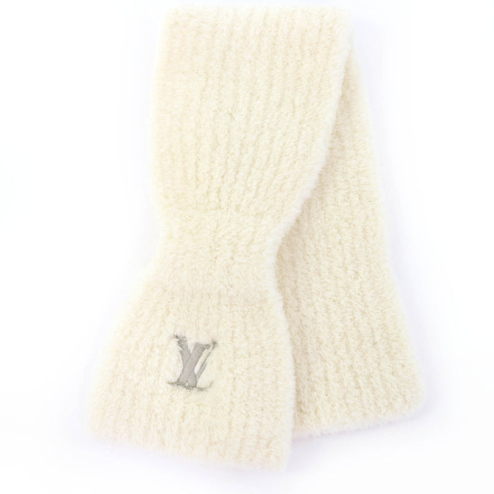 Great LOUIS VUITTON Scarf Muffler Only LV Mini Confidence off white M90803