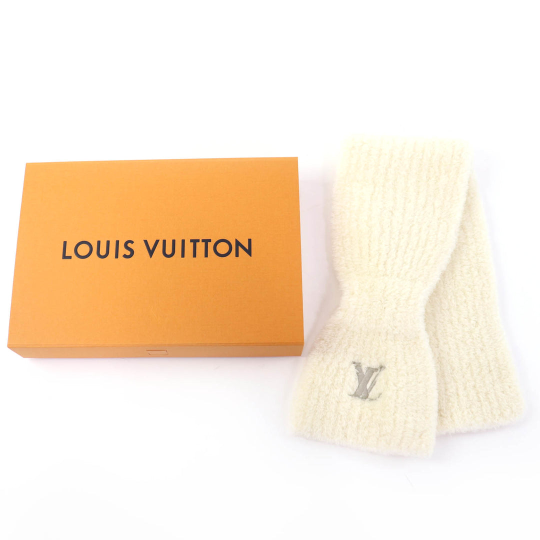 Great LOUIS VUITTON Scarf Muffler Only LV Mini Confidence off white M90803