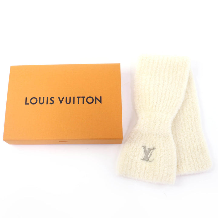 Great LOUIS VUITTON Scarf Muffler Only LV Mini Confidence off white M90803