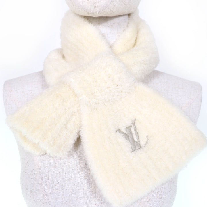 Great LOUIS VUITTON Scarf Muffler Only LV Mini Confidence off white M90803
