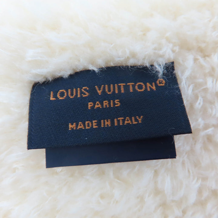 Great LOUIS VUITTON Scarf Muffler Only LV Mini Confidence off white M90803