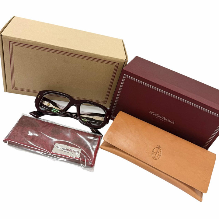Great JACQUESMARIEMAGE Glasses LACY 108/250 Bordeaux mens