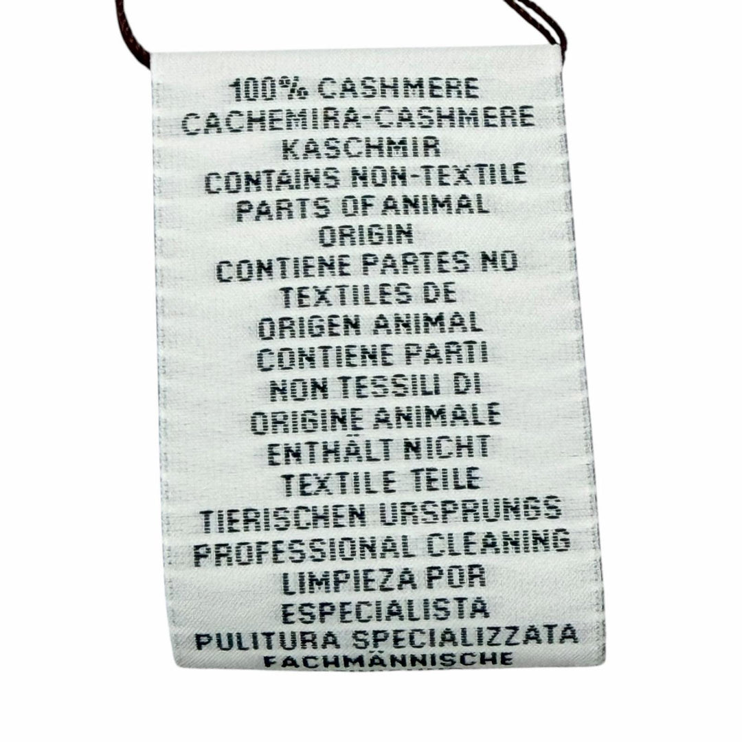 Pristine HERMES Scarf Contest Logo leather tag fringe cashmere Women
