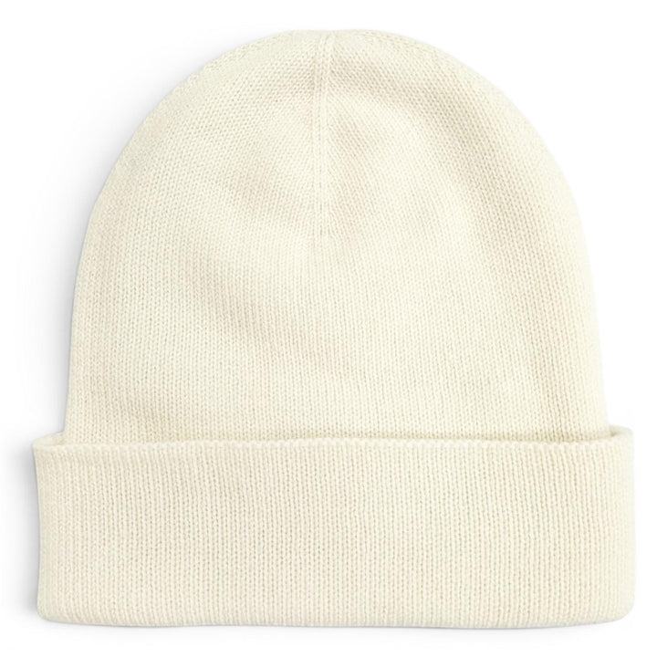 Great CHANEL Knit cap COCO Mark Heart Rhinestone Knit Hat white cashmere Women