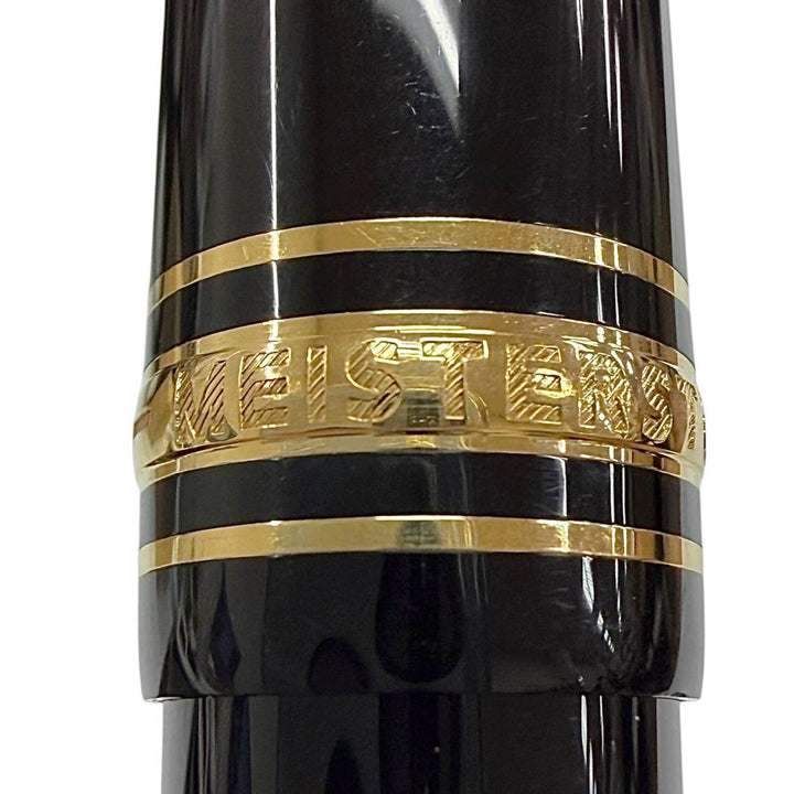 Great MONTBLANC fountain pen Meisterstück 145 Classic white star black 14K mens