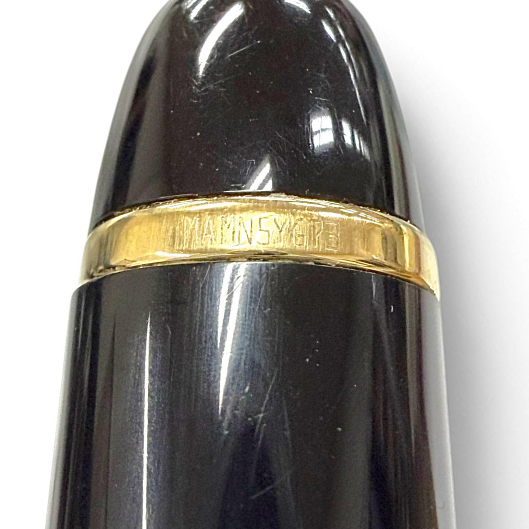 Great MONTBLANC fountain pen Meisterstück 145 Classic white star black 14K mens