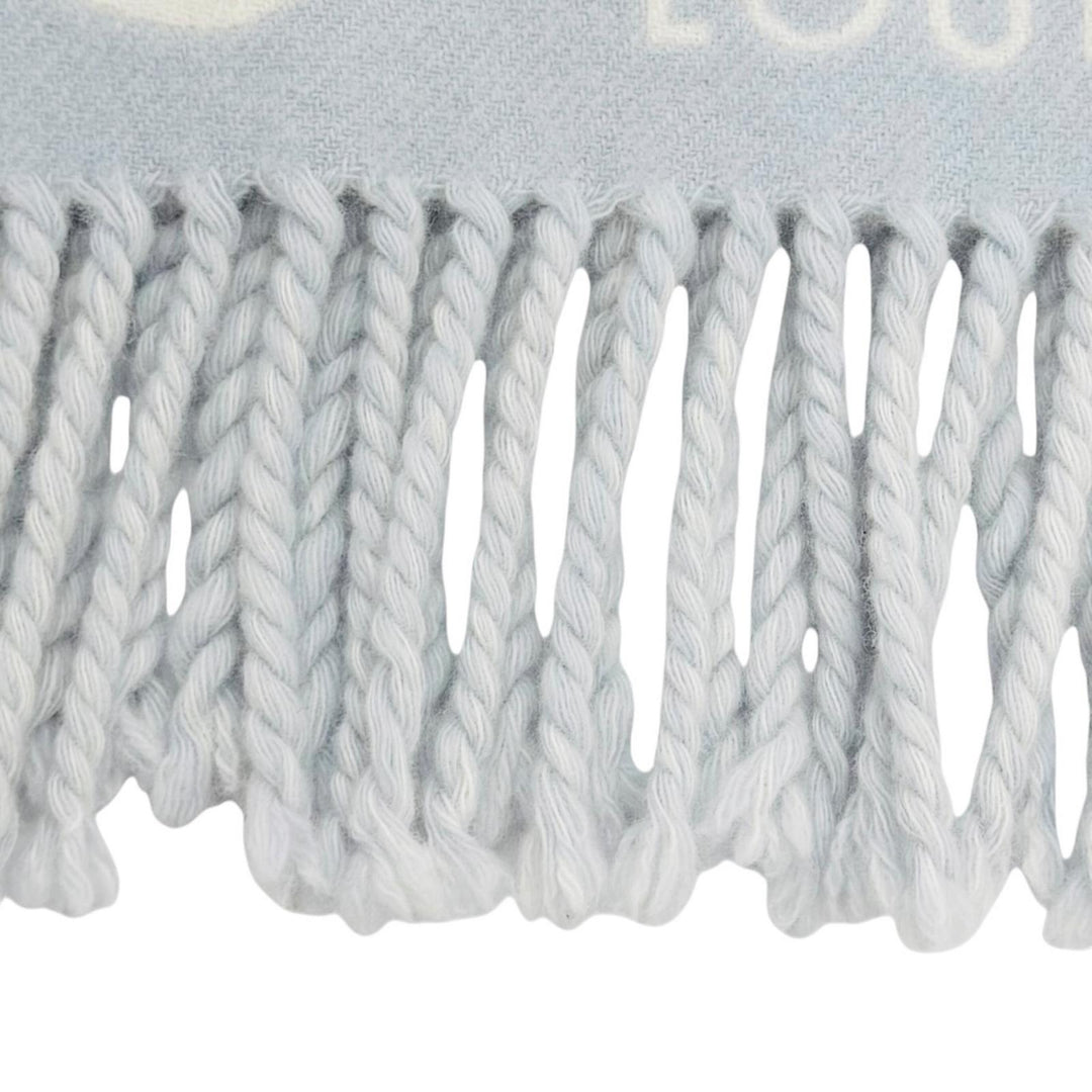Great LOUIS VUITTON Scarf Muffler Lock and Keys With fringe wool Women M96825