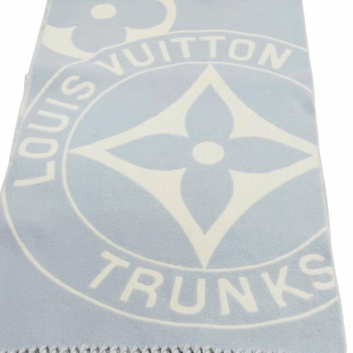 Great LOUIS VUITTON Scarf Muffler Lock and Keys With fringe wool Women M96825