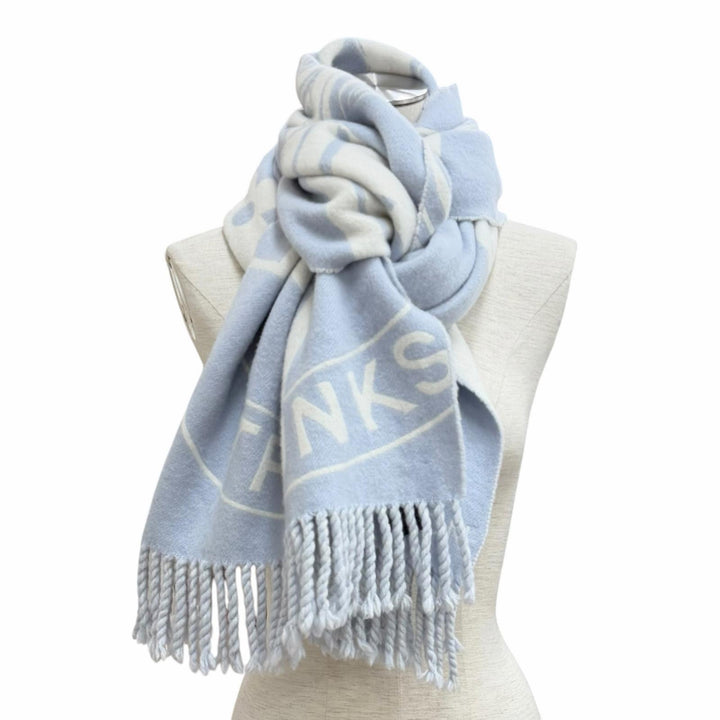 Great LOUIS VUITTON Scarf Muffler Lock and Keys With fringe wool Women M96825